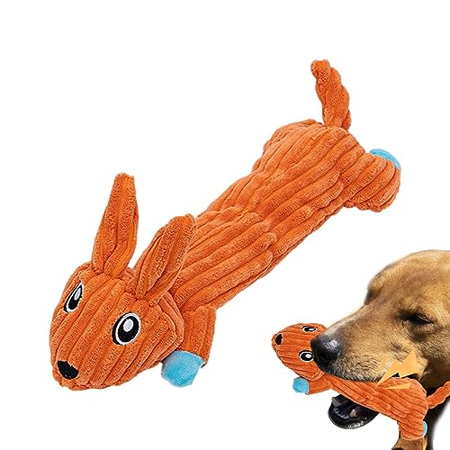 Facynde Quietschspielzeug für Hunde,Süßes Hundespielzeug | Quietschendes Knister-Hundespielzeug aus Plüsch, interaktives, langlebiges Hundespielzeug, weiches, quietschendes Tier zur Zahnreinigung von Facynde