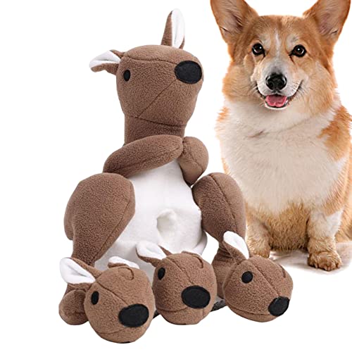 Facynde Schnüffelspielzeug für Hunde - Schnupftabakball in Känguru-Form,Langsam fütterndes Hunde-Puzzlespielzeug, quietschendes Hundespielzeug zum Schutz von Möbeln, Hund, Welpe von Facynde