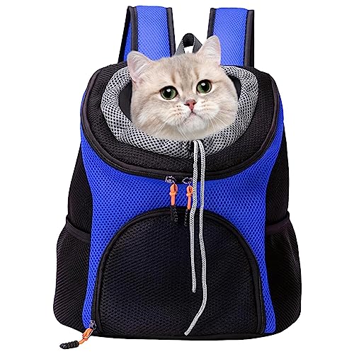 Wanderrucksack für kleine Hunde, Welpen, große Katzen, mit Sicherheitsgurt, verstellbare Hände, Reisetasche, belüftete Tragetasche für Reisen, Wandern, Radfahren, Outdoor von Facynde