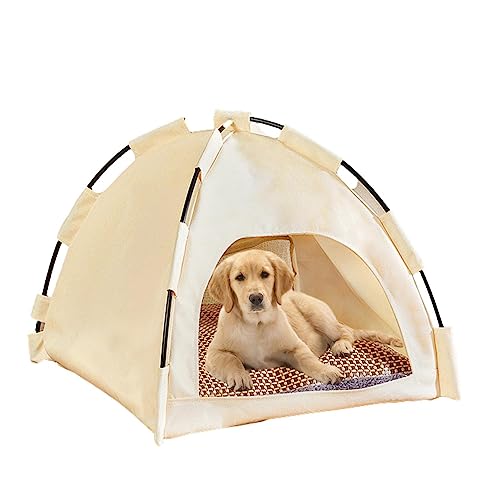 Haustier-Tipi | Waschbares Katzen-Tipi-Hundezeltbett,42 * 42 * 38CM Haustier Käfig Katze Zelt Laufstall Welpen Zwinger Outdoor Hunde Haus für Kaninchen, Hund Facynde von Facynde