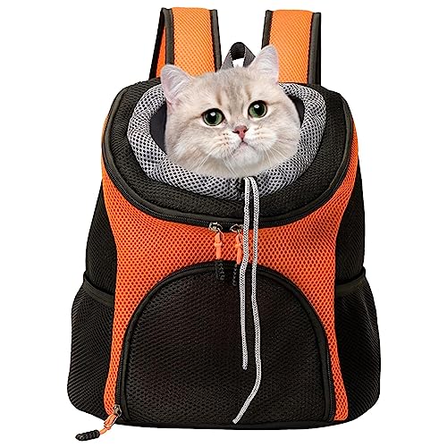 Haustier-Tragerucksack – Atmungsaktiver Mesh-Front-Hundetragerucksack mit Sicherheitsgurt – verstellbare Hände – Hund Katze Reisetasche, belüftete Tragetasche für Reisen, Wandern, Radfahren, Outdoor von Facynde