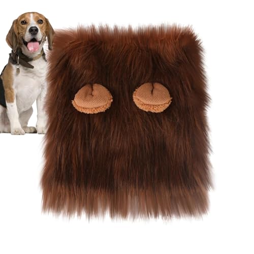 Hundekostüm,Hundemähnenkostüm | Waschbares Haustier-Hundeperückenkostüm - Realistische Hundemähne-Kopfbedeckung, Bequeme Air-Hundekopfbedeckung für Cosplay, Urlaubsfotoshootings, Events von Facynde