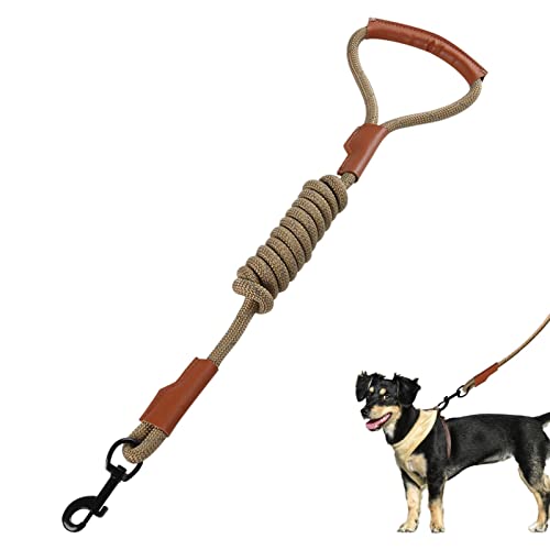 Hundeleine große Hunde,Verstellbares Hochleistungs-Traktionsseil | Robuste, schützende Lederleine mit bequemem Griff für mittelgroße und große Hunde Facynde von Facynde
