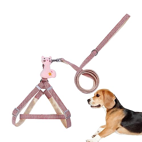 Hundewestengeschirr,Hundegeschirr Hund - Niedliches Cartoon-Design, verstellbar, atmungsaktiv, strapazierfähiges Hundegeschirr für kleine und mittelgroße Hunde Facynde von Facynde