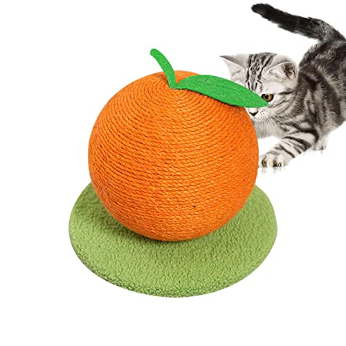 Katzenkratzball,Fruchtförmiger Kratzbaum für Haustiere | 10-Zoll-Katzenkratzbaum für Erwachsene Katzen und Kätzchen, moderner Katzenkratzbaum aus natürlichem Sisal zur Entlastung des Facynde von Facynde