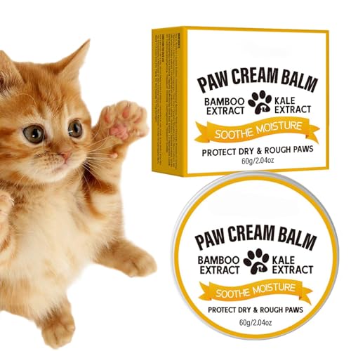 Katzenpfotenbalsam, Nasen- und Pfotenbalsam für Hunde,Pflegender 60g Hundepfotenbalsam, Schnuller - Katzenpfoten-Feuchtigkeitscreme, Trockenpfotenbalsam, Haustierzubehör, zur Reparatur trockener, riss Katzenpfotenbalsam, Nasen- und Pfotenbalsam für Hunde,Pflegender 60g Hundepfotenbalsam, Schnuller - Katzenpfoten-Feuchtigkeitscreme, Trockenpfotenbalsam, Haustierzubehör, zur Reparatur trockener, riss von Facynde
