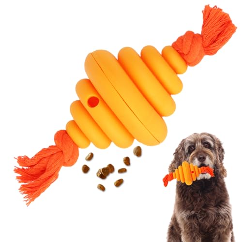 Fadcaer Hunde-Kauspielzeug, unzerstörbares Gummi-Welpenspielzeug, Haustier-Beißspielzeug, Hundespielzeug mit Kauseilen, verpackte Snacks, Welpenspielzeug gegen Langeweile, langlebig, interaktiv, für von Fadcaer