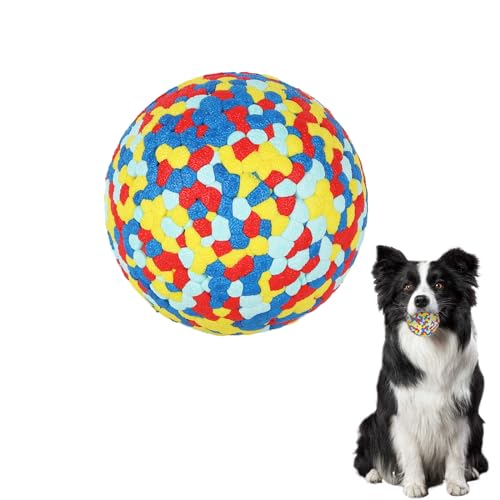 Fadcaer Hundeball-Spielzeug, unzerstörbares Hundespielzeug, hohe Sprungkraft, Gummi-Hundeball zum Werfen, Apportieren, schwimmendes interaktives Hundespielzeug für Welpen, kleine und mittelgroße Hunde von Fadcaer
