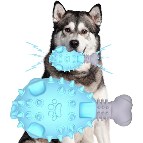 Fadcaer Kauspielzeug für Hunde, quietschendes Spielzeug für kleine und mittelgroße Rassen, interaktives Hundespielzeug für Langeweile, Welpen, Zahnreinigung, Zahnbürstenspielzeug, langlebiges von Fadcaer