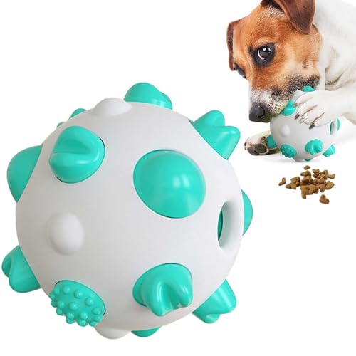 Fadcaer Leckerli-Spender für Hunde, Zahnreinigung, Kauspielzeug, Hundespielzeug gegen Langeweile, interaktives Welpenspielzeug, Ball, unzerstörbar, Haustier-Hunde, Gummi-Spielzeug-Ball, von Fadcaer