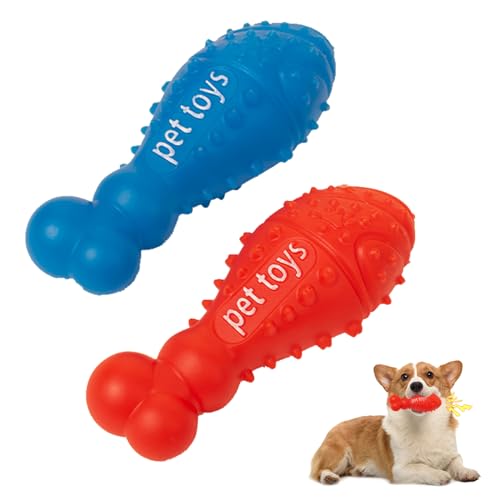 Fadcaer Quietschendes Vinyl-Hundespielzeug, interaktives Kauspielzeug für Welpen, Zahnen, Haustier-Trainingsspielzeug für Welpen, kleine Hunde, Puzzle-Hundespielzeug gegen Langeweile, Knochen für die von Fadcaer