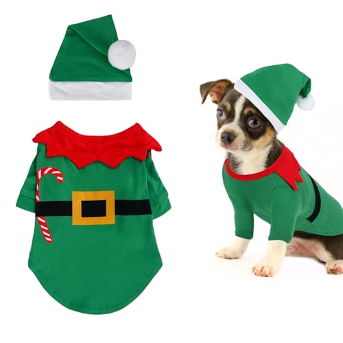 Weihnachten Haustier Kostüm Hund Weihnachten Outfit mit Hut Weihnachten Haustier Tuch Weihnachten Haustier Weihnachtsmann Kleidung Weihnachten Hund Bekleidung Weihnachten Haustier Anzug Hund Outfits von Fadcaer