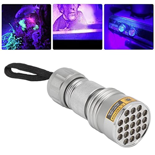 Fafeicy Taschenlampe, Taschenlampe, 21 LEDs, 395 Nm, Ultraviolettes Schwarzlicht, Cat Moss Ink Curing Scorpion Detection Light, Urindetektoren Fafeicy Taschenlampe, Taschenlampe, 21 LEDs, 395 Nm, Ultraviolettes Schwarzlicht, Cat Moss Ink Curing Scorpion Detection Light, Urindetektoren von Fafeicy