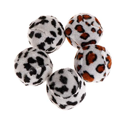 Faguo Katze Squeaky Ball Squeaky Ball Squeaky Ball5pcs Haustierspielzeug Plüschbälle Leopard Interaktives Spielen Lustige Katze Hund Kätzchen Kratzen Spielzeug Sound Kauen Biss von Fagu