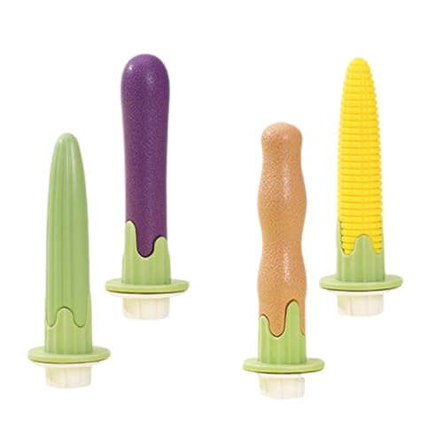 Fahoujs 4PCS Vogelperch Stand Für Papageien Mit Schleifender Textur Für Sicheres Kauen Und Bequemes Ruhendes Gemüsethema Zweig von Fahoujs