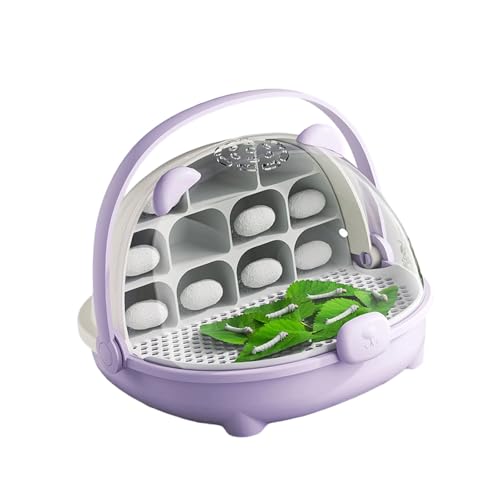 Fahoujs Belüftete Seidenraun Brutkoffer Mit Klarer Abnehmbarer Kammerdesign Für Organisierte Lebensräume Behälter Innenlebensraum Mit Abnehmbarem Tablett von Fahoujs