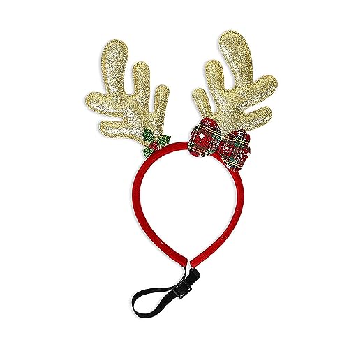 Einfach zu tragendes Weihnachts-Stirnband, perfekt für Haustierfotografen, drinnen und draußen, Bühnenaufführungen, Weihnachtsfeiern von Fahoujs