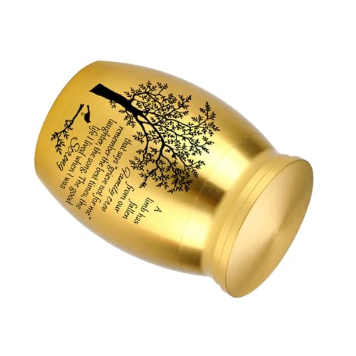 Fahoujs Haustier Asche Sarg Urne Sarg Für Tierische Haustier Mom Urne Für Asche/Haar Einfacher Glas Sarg Für Asche/Haar Aluminiumlegierung Urne von Fahoujs