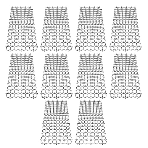 Fahoujs Katzen-Spikes-Matten mit Spikes, Stacheln, für Garten, Stacheln, Streifen für den Außenbereich, Zaunschutz, Schwarz, 10 Stück von Fahoujs