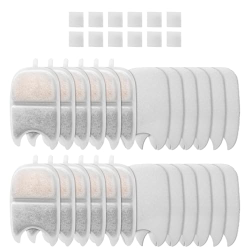Fahoujs PET Water Fountain Filter Ersatzschwamm Trinkfiltration Accessoire Aktivieren Sie Kohlenstoffreinigungsschwämme Katzenbrunnen Filter von Fahoujs