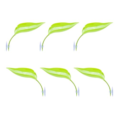 Fahoujs Schildkröten Und Frösche Die Plattform 6PCS Saugnapfbecher Blatt Fischtanks Terrarien Accessoires Mit Reptilien Amphibien Reptilien Klettern von Fahoujs