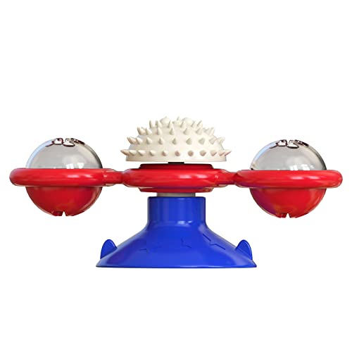 Fahoujs Windmühlen-Spielzeug, lustiges Spielzeug für Haustiere, mit Licht, abnehmbar, leuchtend, drehbar, kratzend, Kauspielzeug von Fahoujs