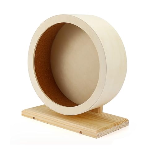 Ruhiger Holz Hamster Running Wheel Mit Korken Futter Für Sichere Und Komfortable Kleine Haustier Übungs Roller Spielzeug von Fahoujs