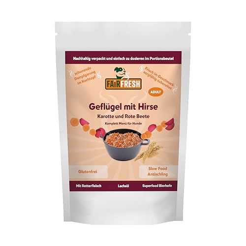 Leichte FAiRführung Geflügel mit Hirse - schonend dampgegartes Nassfutter Leichte FAiRführung Geflügel mit Hirse - schonend dampgegartes Nassfutter von Fair&Fresh