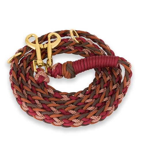 FairPaw Paracord Hundeleine geflochten - 1,8m Hunde Leine verstellbar mit 2 Karabiner, Leine Hund Große Hunde, Hundeleinen, Dog Leash, Führleine Hund, Bissfeste Hundeleine zum Umhängen, Trainingsleine FairPaw Paracord Hundeleine geflochten - 1,8m Hunde Leine verstellbar mit 2 Karabiner, Leine Hund Große Hunde, Hundeleinen, Dog Leash, Führleine Hund, Bissfeste Hundeleine zum Umhängen, Trainingsleine von FairPaw