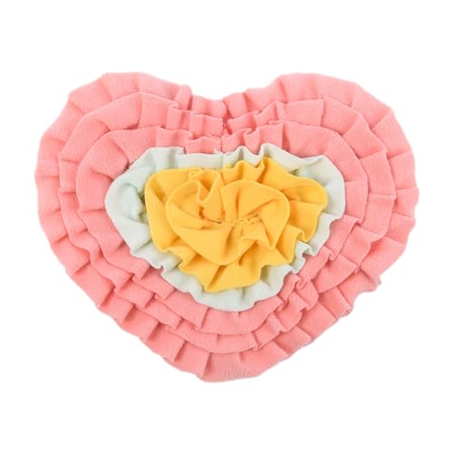 Fairnull Durable Pet Feeding Mat Sniffing Pad Interactive Snuffle for Dogs Slow Mental Stimulation Heart Rose Flower Shape Lick Dog Puzzle A Fairnull Durable Pet Feeding Mat Sniffing Pad Interactive Snuffle for Dogs Slow Mental Stimulation Heart Rose Flower Shape Lick Dog Puzzle A von Fairnull