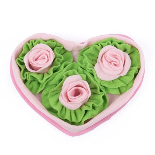 Fairnull Durable Pet Feeding Mat Sniffing Pad Interactive Snuffle for Dogs Slow Mental Stimulation Heart Rose Flower Shape Lick Dog Puzzle E Fairnull Durable Pet Feeding Mat Sniffing Pad Interactive Snuffle for Dogs Slow Mental Stimulation Heart Rose Flower Shape Lick Dog Puzzle E von Fairnull