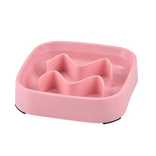 Fairnull Futternapf mit glatter Oberfläche, tragbarer Futternapf, langsames Anti-Erstickungs-Design, auslaufsicher, tiefe quadratische Form für kontrolliertes Essen, Rosa Fairnull Futternapf mit glatter Oberfläche, tragbarer Futternapf, langsames Anti-Erstickungs-Design, auslaufsicher, tiefe quadratische Form für kontrolliertes Essen, Rosa von Fairnull