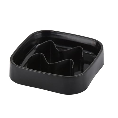 Fairnull Futternapf mit glatter Oberfläche, tragbarer Futternapf, langsames Anti-Erstickungs-Design, auslaufsicher, tiefe quadratische Form für kontrolliertes Essen, Schwarz Fairnull Futternapf mit glatter Oberfläche, tragbarer Futternapf, langsames Anti-Erstickungs-Design, auslaufsicher, tiefe quadratische Form für kontrolliertes Essen, Schwarz von Fairnull