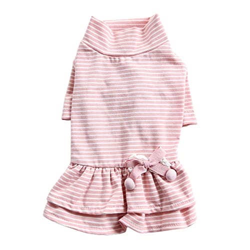 Fairnull Haustierrock Teddy Wear Haustierrock mit Rüschen-Design, nicht eng für Welpen, Rosa L von Fairnull