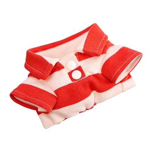 Fairnull Modische Haustierkleidung, feine Verarbeitung, gestreiftes Revers, T-Shirt, atmungsaktiv, bequem, Pullover mit zwei Beinen, für Hunde und Katzen, Rot, Größe M Fairnull Modische Haustierkleidung, feine Verarbeitung, gestreiftes Revers, T-Shirt, atmungsaktiv, bequem, Pullover mit zwei Beinen, für Hunde und Katzen, Rot, Größe M von Fairnull