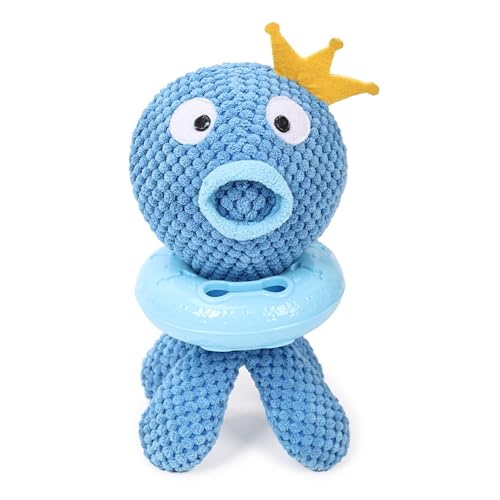 Fairnull Pet Chew Toy Verschleißfestes Hund Octopus Form Quietschend Interaktives Zähneknirschen Plüsch mit Futter Leckage Design Blau Fairnull Pet Chew Toy Verschleißfestes Hund Octopus Form Quietschend Interaktives Zähneknirschen Plüsch mit Futter Leckage Design Blau von Fairnull
