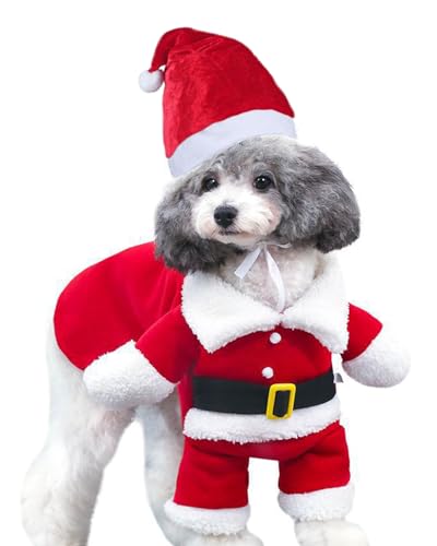 Weihnachtsmann-Kostüm für kleine Hunde, Weihnachten, Welpen, Kapuzenpullover, Rot, Größe XL Weihnachtsmann-Kostüm für kleine Hunde, Weihnachten, Welpen, Kapuzenpullover, Rot, Größe XL von Fairy Sassy