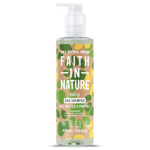 Faith In Nature Natürliche Kamille Hundeshampoo Vegan & Tierversuchsfrei Ohne SLS & Parabene Sanft Für empfindliche Hunde & Welpen 400ml von Faith In Nature