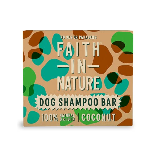 Faith In Nature Natürliches Kokosnuss-Hunde-Shampoo, vegan und tierversuchsfrei, ohne SLS oder Parabene, entwirrend, für lockiges Fell, 85 g von Faith In Nature