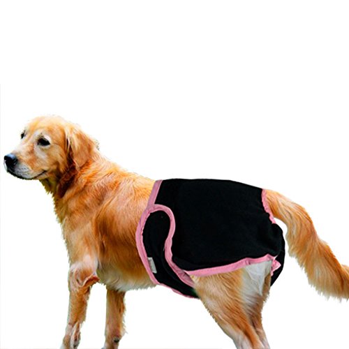 Bao Core Haustier Hund Sanitär Windel Hygieneunterhose Physiologische Unterwäche Schwarz/Pink L von FakeFace
