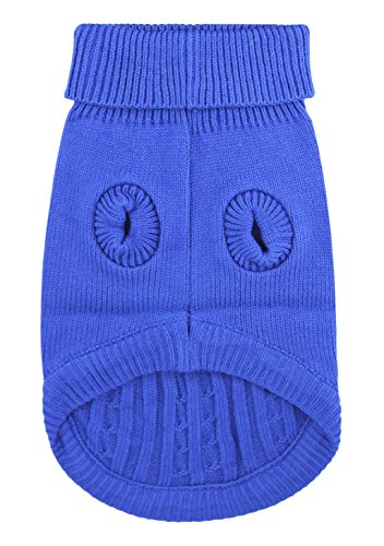 FakeFace Hunde Strickjacke, Winterpulli Hunde Strickpullover Bekleidung Hundepulli Winter Pullover Warm und komfortable Chihuahua Haustier Rot Blau Braun von FakeFace