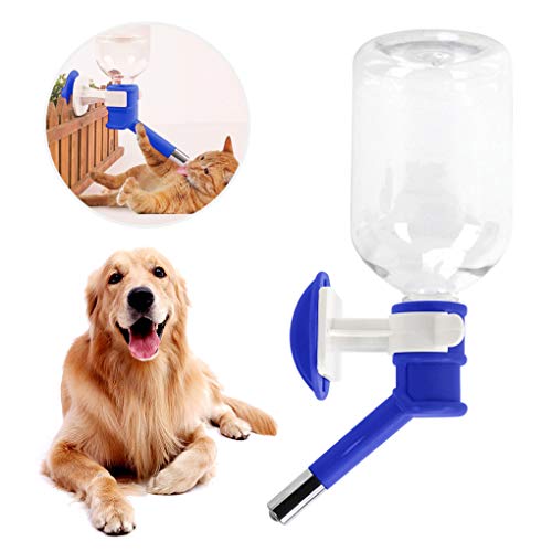 FakeFace Wasserspender Trinkflasche unterwegs Tierzubehör 500ML Wasser Flasche zum Aufhängen für Hunde Katze Welpen Kaninchen Haustier von FakeFace