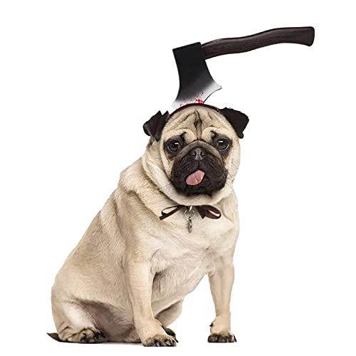 Horror Halloween Haustier Haarreif - Gruseliges Hundehut Stirnband für Hunde und Katzen - Lustiges Blutiges Haarbänder Kopfbedeckung Kostüm Zubehör für Halloween und Partys (1) von FakeFace