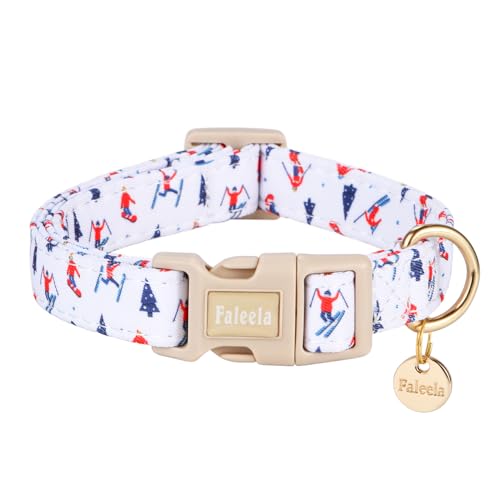 Faleela Hundehalsband – niedliches und bequemes Baumwoll-Haustierhalsband, verstellbar, leichtes Design mit Schnellverschluss-Schnalle, für kleine, mittelgroße und große Hunde – mehrere Stile Faleela Hundehalsband – niedliches und bequemes Baumwoll-Haustierhalsband, verstellbar, leichtes Design mit Schnellverschluss-Schnalle, für kleine, mittelgroße und große Hunde – mehrere Stile von Faleela