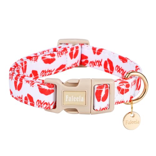 Faleela Hundehalsband – niedliches und bequemes Baumwoll-Haustierhalsband, verstellbar, leichtes Design mit Schnellverschluss-Schnalle, für kleine, mittelgroße und große Hunde – mehrere Stile Faleela Hundehalsband – niedliches und bequemes Baumwoll-Haustierhalsband, verstellbar, leichtes Design mit Schnellverschluss-Schnalle, für kleine, mittelgroße und große Hunde – mehrere Stile von Faleela