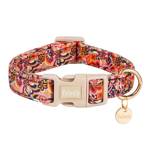 Faleela Hundehalsband – niedliches und bequemes Baumwoll-Haustierhalsband, verstellbar, leichtes Design mit Schnellverschluss-Schnalle, für kleine, mittelgroße und große Hunde – mehrere Stile Faleela Hundehalsband – niedliches und bequemes Baumwoll-Haustierhalsband, verstellbar, leichtes Design mit Schnellverschluss-Schnalle, für kleine, mittelgroße und große Hunde – mehrere Stile von Faleela