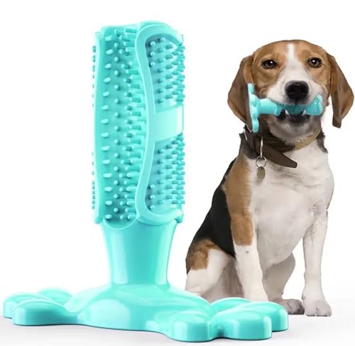 Falnatco Kauspielzeug für Hunde, Zahnbürste, Hundespielzeug für aggressive Kauer, interaktives Spielzeug, Leckerlis, robustes Spielzeug, um sie beschäftigt zu halten, Kauen für kleine Hunde (Blau, L) Falnatco Kauspielzeug für Hunde, Zahnbürste, Hundespielzeug für aggressive Kauer, interaktives Spielzeug, Leckerlis, robustes Spielzeug, um sie beschäftigt zu halten, Kauen für kleine Hunde (Blau, L) von Falnatco