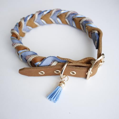 FAMBLANETIA Hundehalsband Leder & Paracord geflochten FAMBLANETIA Hundehalsband Leder & Paracord geflochten von Famblanetia