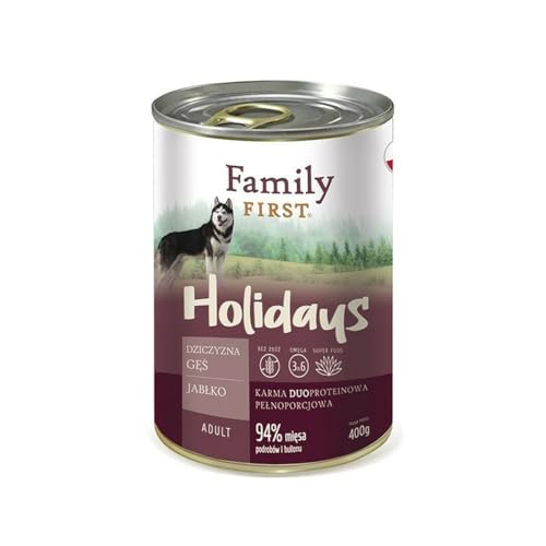 Nassfutter Family First FF-19012 Apfel Wildschwein Gans 400g - Marke: Family First - EAN: 5904479190123 von Family First