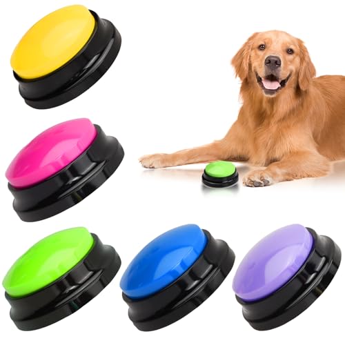 5 Stück Haustier Kommunikation Taste, Hund Antwort Buzzer Summer, Hunde Sprechende Knöpfe, 30 Sekunden Aufnahme Haustier Ausbildung Taste für Haustiere Katzen Welpen Interaktion und Training 5 Stück Haustier Kommunikation Taste, Hund Antwort Buzzer Summer, Hunde Sprechende Knöpfe, 30 Sekunden Aufnahme Haustier Ausbildung Taste für Haustiere Katzen Welpen Interaktion und Training von Fangehong